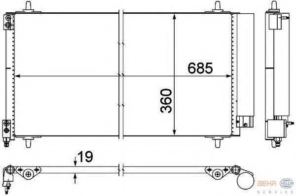 Конденсатор, кондиционер HELLA 8FC 351 309-401