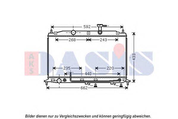 Радиатор, охлаждение двигателя AKS DASIS 560086N