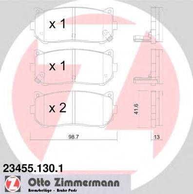 Комплект тормозных колодок, дисковый тормоз ZIMMERMANN 23456