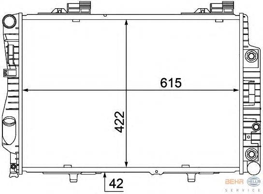 Радиатор, охлаждение двигателя HELLA 8MK 376 769-711