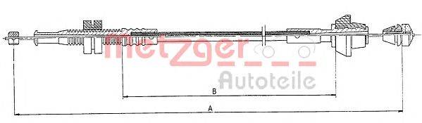 Тросик газа METZGER 110126