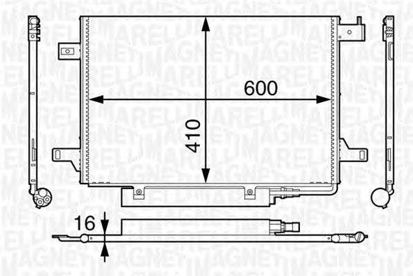 Конденсатор, кондиционер MAGNETI MARELLI 350203606000