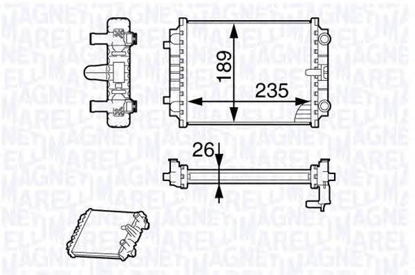 Радиатор, охлаждение двигателя MAGNETI MARELLI 350213138900