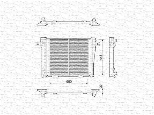 Радиатор, охлаждение двигателя MAGNETI MARELLI 350213771000