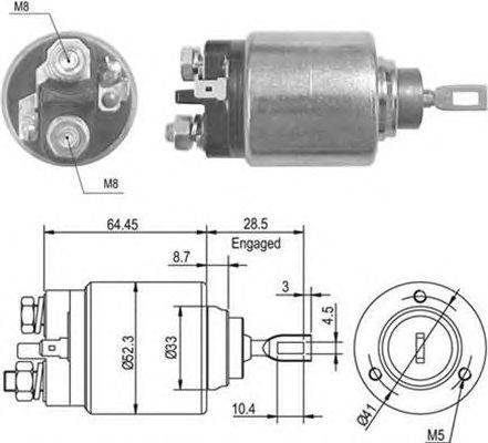 Тяговое реле, стартер MAGNETI MARELLI 940113050013