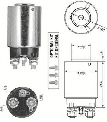 Тяговое реле, стартер MAGNETI MARELLI 940113050317