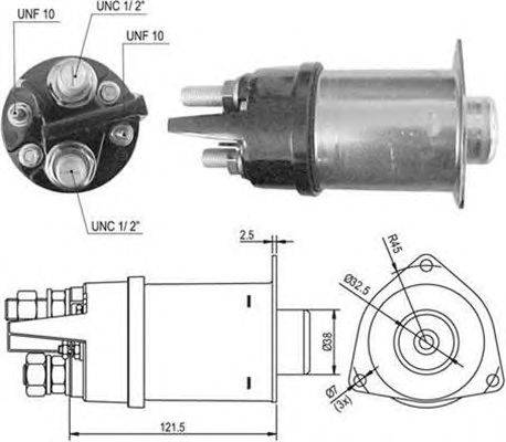 Тяговое реле, стартер MAGNETI MARELLI 940113050425