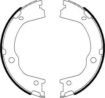 Комплект тормозных колодок, стояночная тормозная система HELLA 8DA 355 050-931