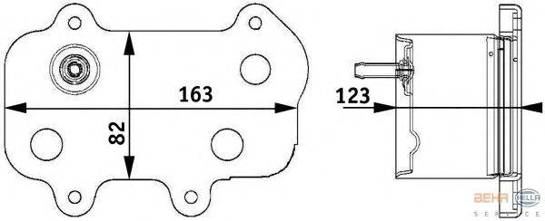масляный радиатор, двигательное масло BEHR HELLA SERVICE 8MO 376 729-621