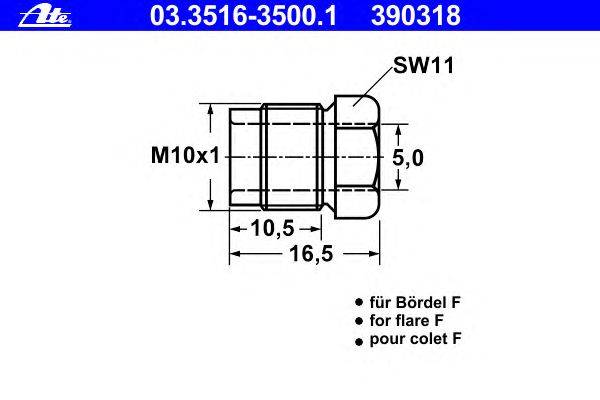 Накидный болт ATE 390318
