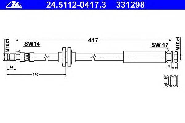 Тормозной шланг ATE 24.5112-0417.3