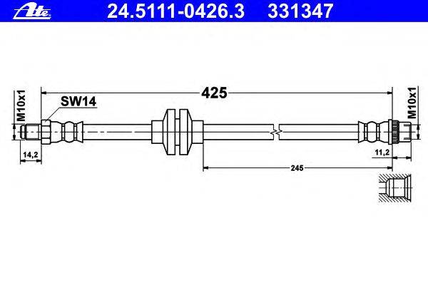Тормозной шланг ATE 24.5111-0426.3