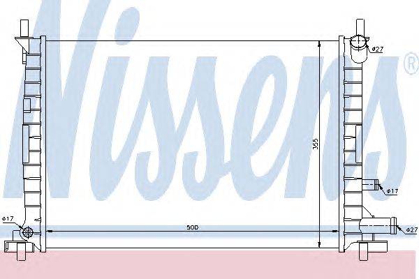 Радиатор, охлаждение двигателя NISSENS 62086