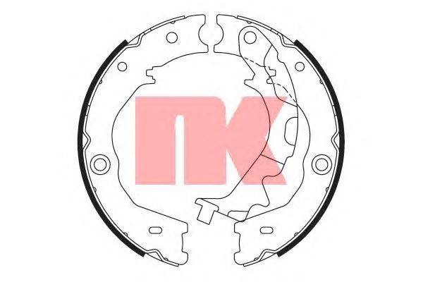 Комплект тормозных колодок, стояночная тормозная система NK 2735807