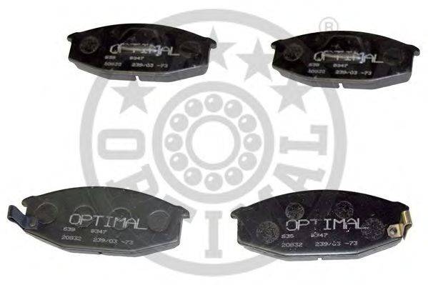 Комплект тормозных колодок, дисковый тормоз OPTIMAL 9347
