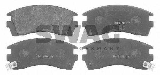 Комплект тормозных колодок, дисковый тормоз SWAG 21716
