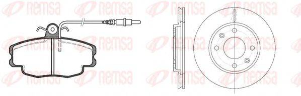 Комплект тормозов, дисковый тормозной механизм REMSA 8141.03