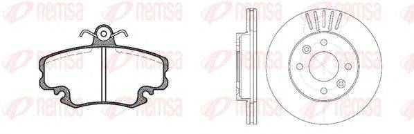 Комплект тормозов, дисковый тормозной механизм REMSA 814105