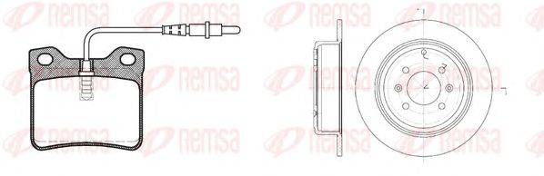 Комплект тормозов, дисковый тормозной механизм REMSA 8321.00