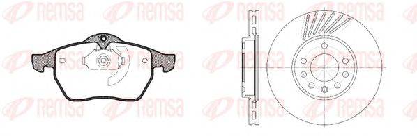 Комплект тормозов, дисковый тормозной механизм REMSA 8390.02