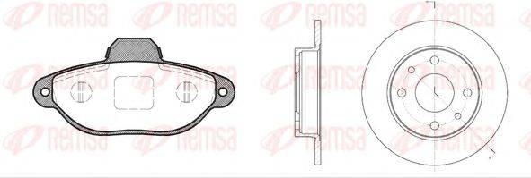 Комплект тормозов, дисковый тормозной механизм REMSA 841401