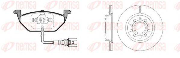 Комплект тормозов, дисковый тормозной механизм REMSA 863305
