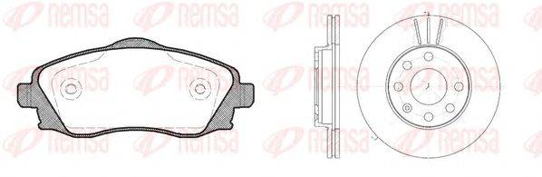 Комплект тормозов, дисковый тормозной механизм REMSA 8774.01