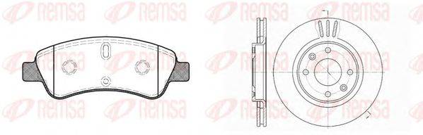 Комплект тормозов, дисковый тормозной механизм REMSA 8840.00