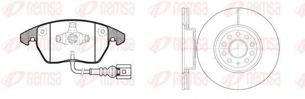 Комплект тормозов, дисковый тормозной механизм REMSA 81030.02