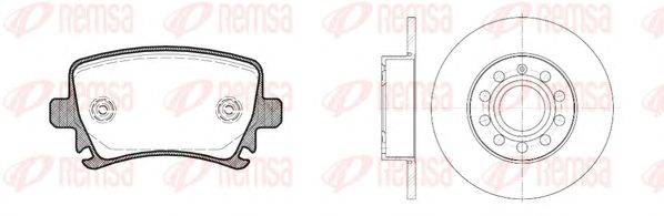 Комплект тормозов, дисковый тормозной механизм REMSA 8103101