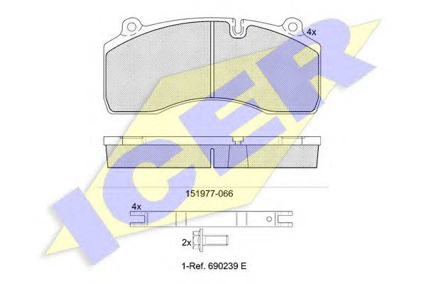 Комплект тормозных колодок, дисковый тормоз LUCAS ELECTRICAL GDB5100