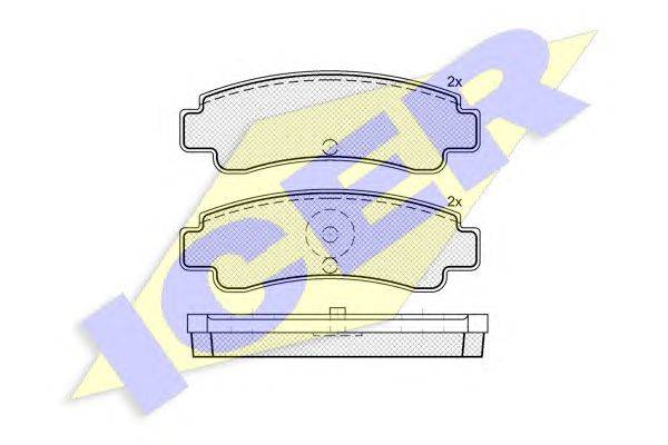 Комплект тормозных колодок, дисковый тормоз ICER 180805