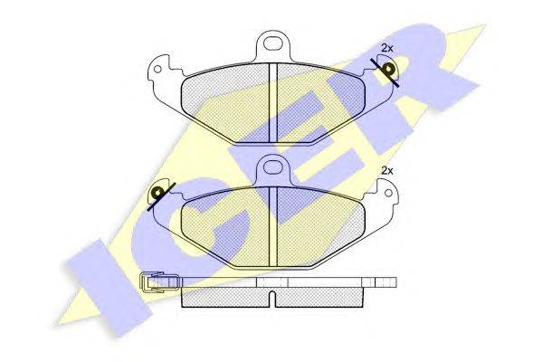 Комплект тормозных колодок, дисковый тормоз ICER 20358