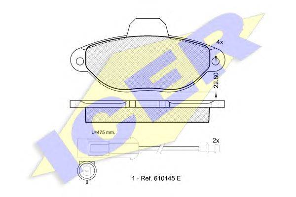 Комплект тормозных колодок, дисковый тормоз LÖBRO 32616