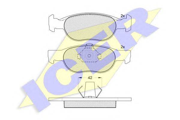 Комплект тормозных колодок, дисковый тормоз DOYEN GDB1339