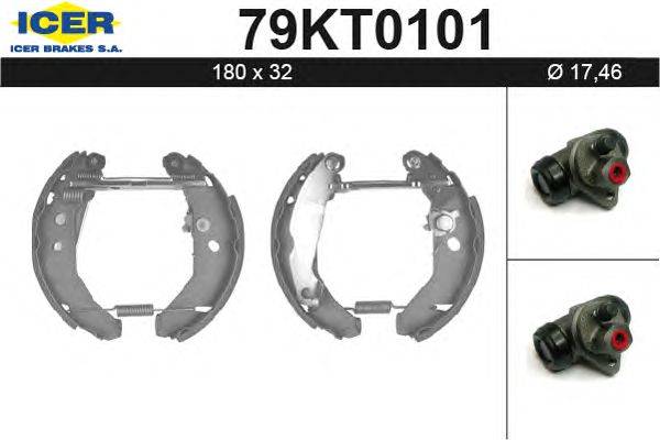 Комплект тормозных колодок ICER 79KT0101