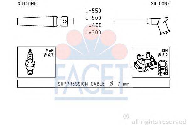Комплект проводов зажигания FACET 49509