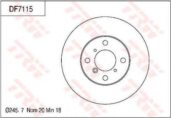 Тормозной диск TRW DF7115