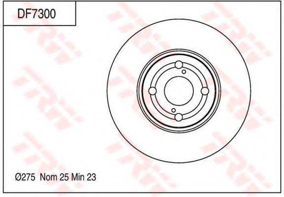 Тормозной диск TRW DF7300