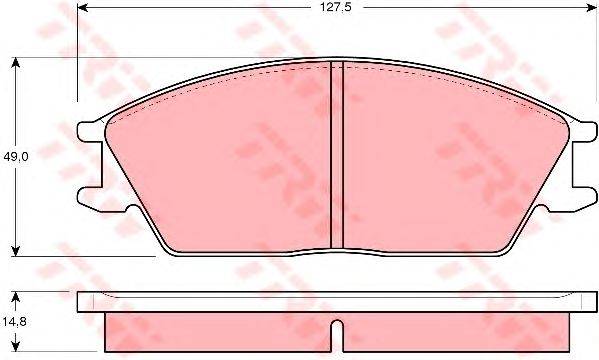 Комплект тормозных колодок, дисковый тормоз HYUNDAI 5810124A00