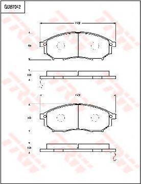 Комплект тормозных колодок, дисковый тормоз TRW GDB7042