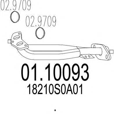 Труба выхлопного газа ROSI 301101