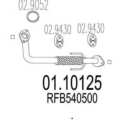Труба выхлопного газа MTS 01.10125