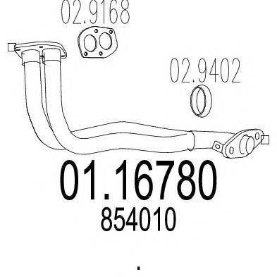 Труба выхлопного газа MTS 01.16780