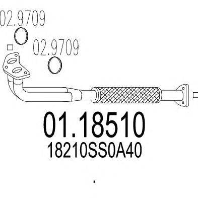 Труба выхлопного газа MTS 01.18510