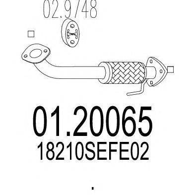 Труба выхлопного газа MTS 01.20065