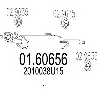 Глушитель выхлопных газов конечный MTS 0160656