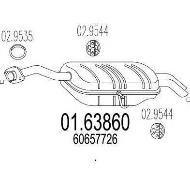 Глушитель выхлопных газов конечный TIMAX 240688