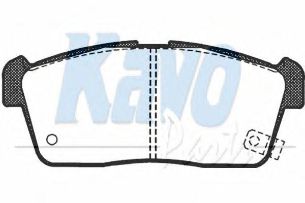 Комплект тормозных колодок, дисковый тормоз KAVO PARTS BP8516