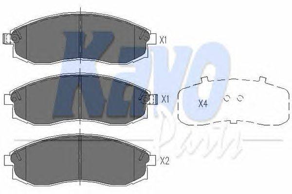 Комплект тормозных колодок, дисковый тормоз KAVO PARTS KBP-5517